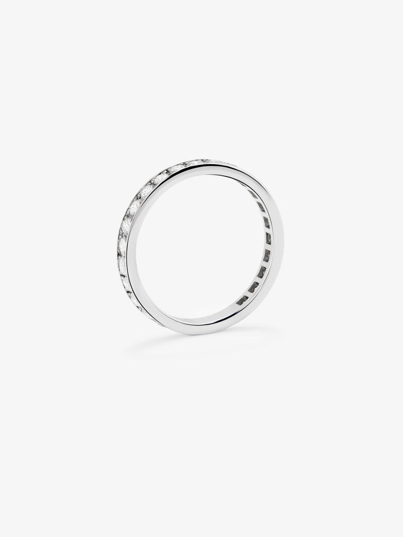 White Gold Commitment Ring with Diamond image number 4