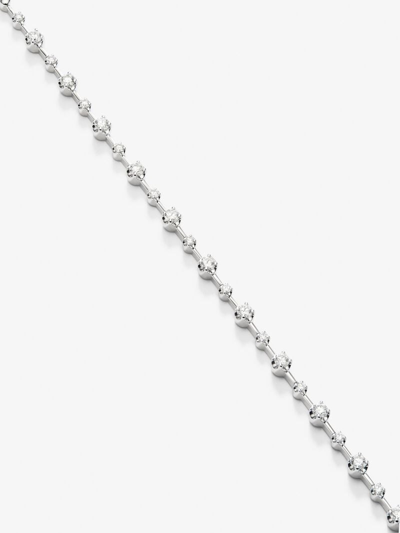 18K white gold necklace with 27 brilliant-cut diamonds with a total of 0.95 cts image number 1