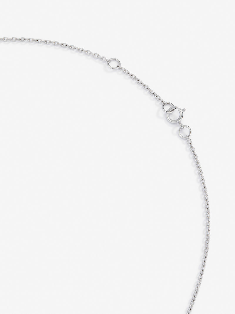 18K White Gold Orla Chain with Esmeralda and Diamond image number 4