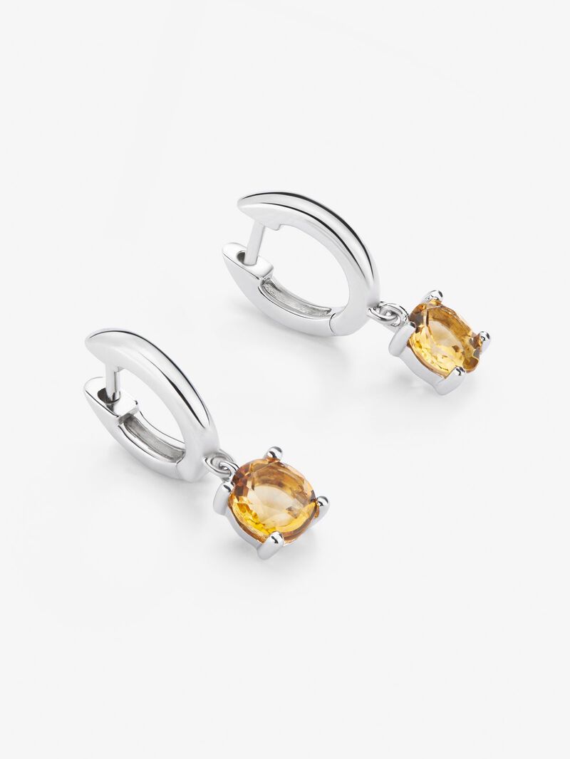 Utopian silver earrings with citrine image number 2