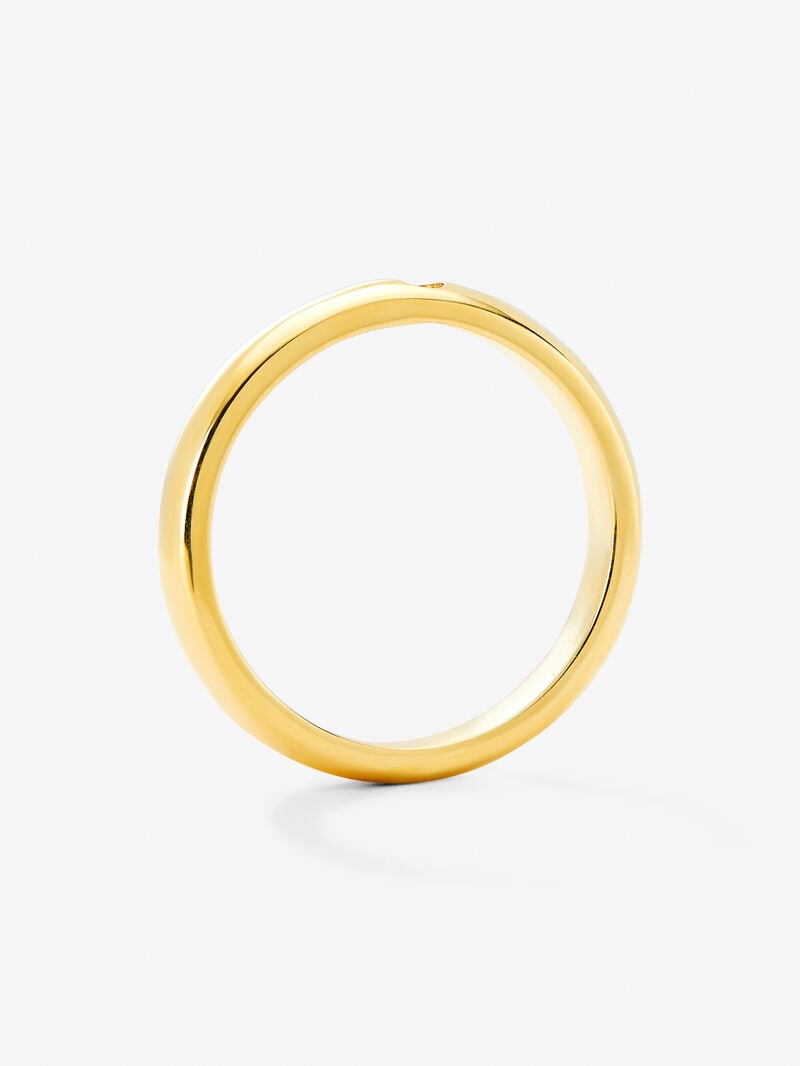 18K yellow gold alliance with 0.03 ct brilliant cut diamond image number 2