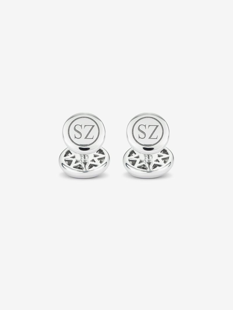 White Gold and Diamond Cufflinks image number 2