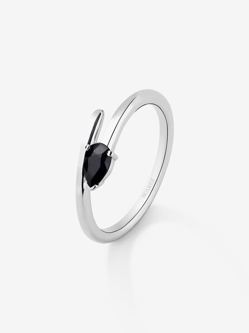 927 Silver Snake Ring with Spinel image number 0