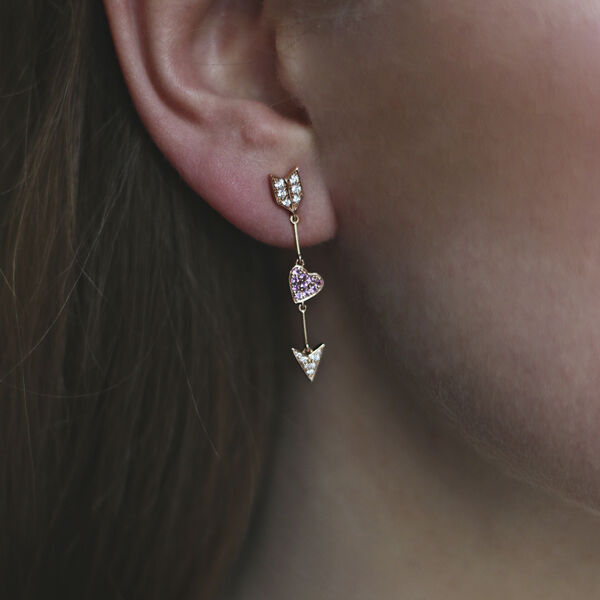 Romeo and Juliet earrings, PE17114-ORDZR