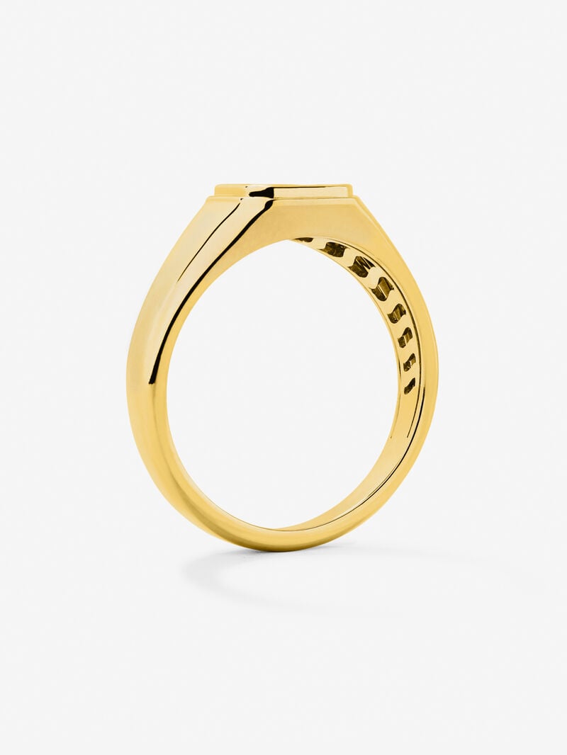 18K Yellow Gold Small Signet Ring image number 4