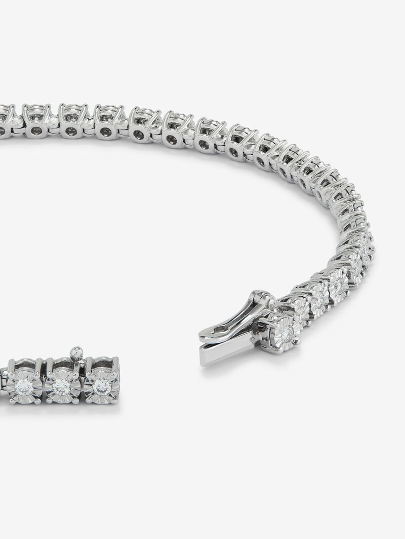 18K White Gold Riviere Diamond Bracelet image number 4