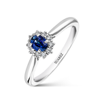 Big Three ring 0,85 carats blue sapphire, SO15029-Z/A761_V