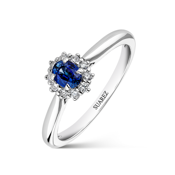 Big Three ring 0,85 carats blue sapphire, SO15029-Z/A761_V