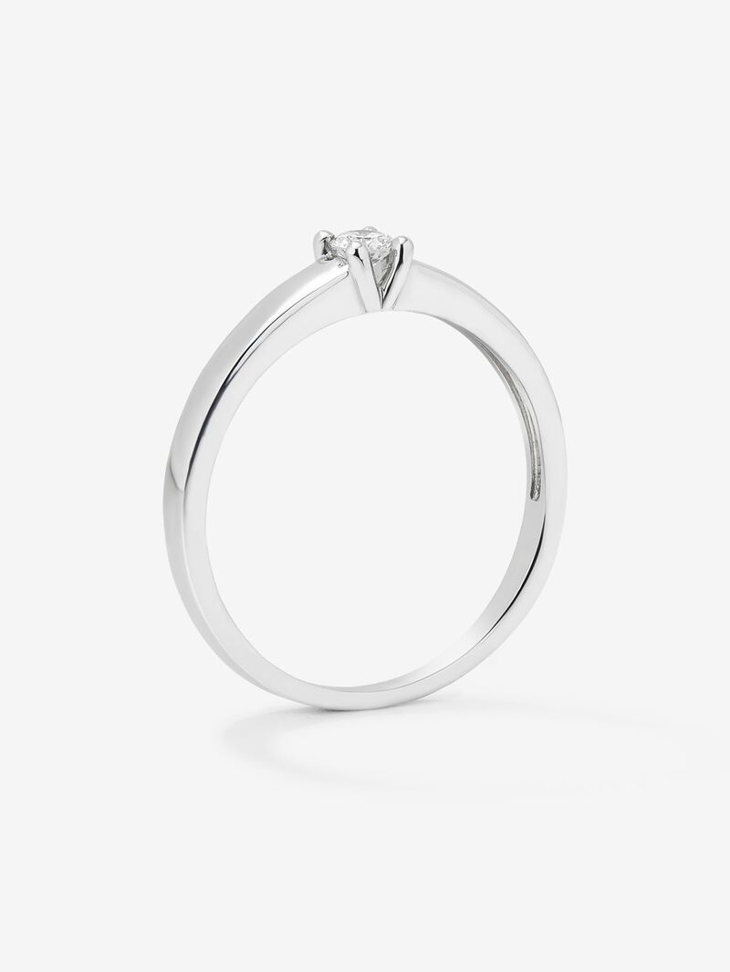 White gold engagement ring with diamond image number 2
