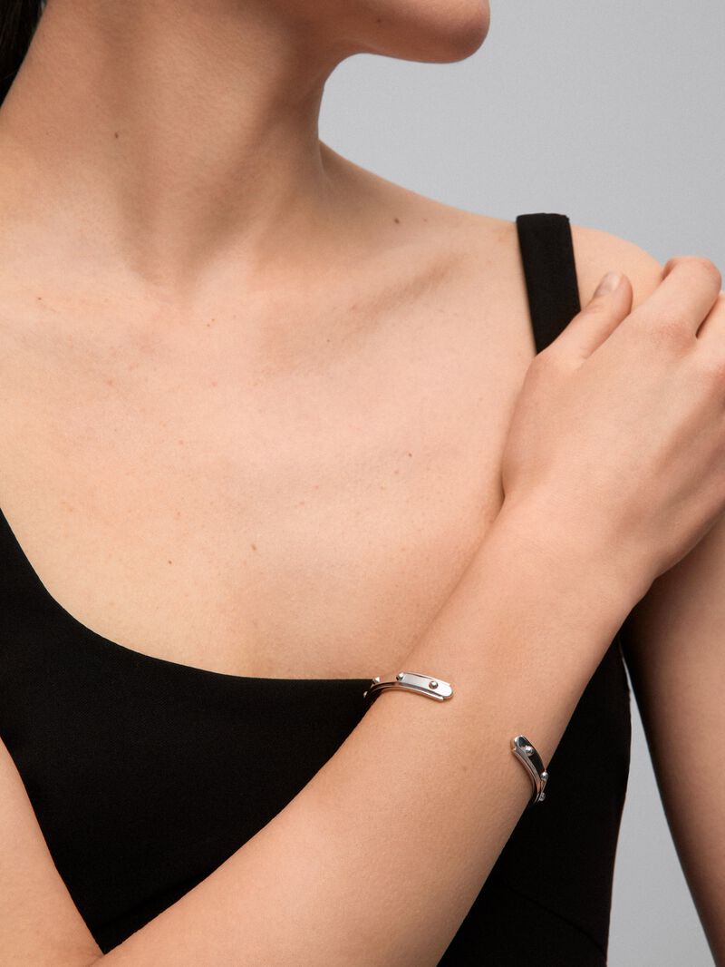 Rigid 925 silver bracelet image number 4