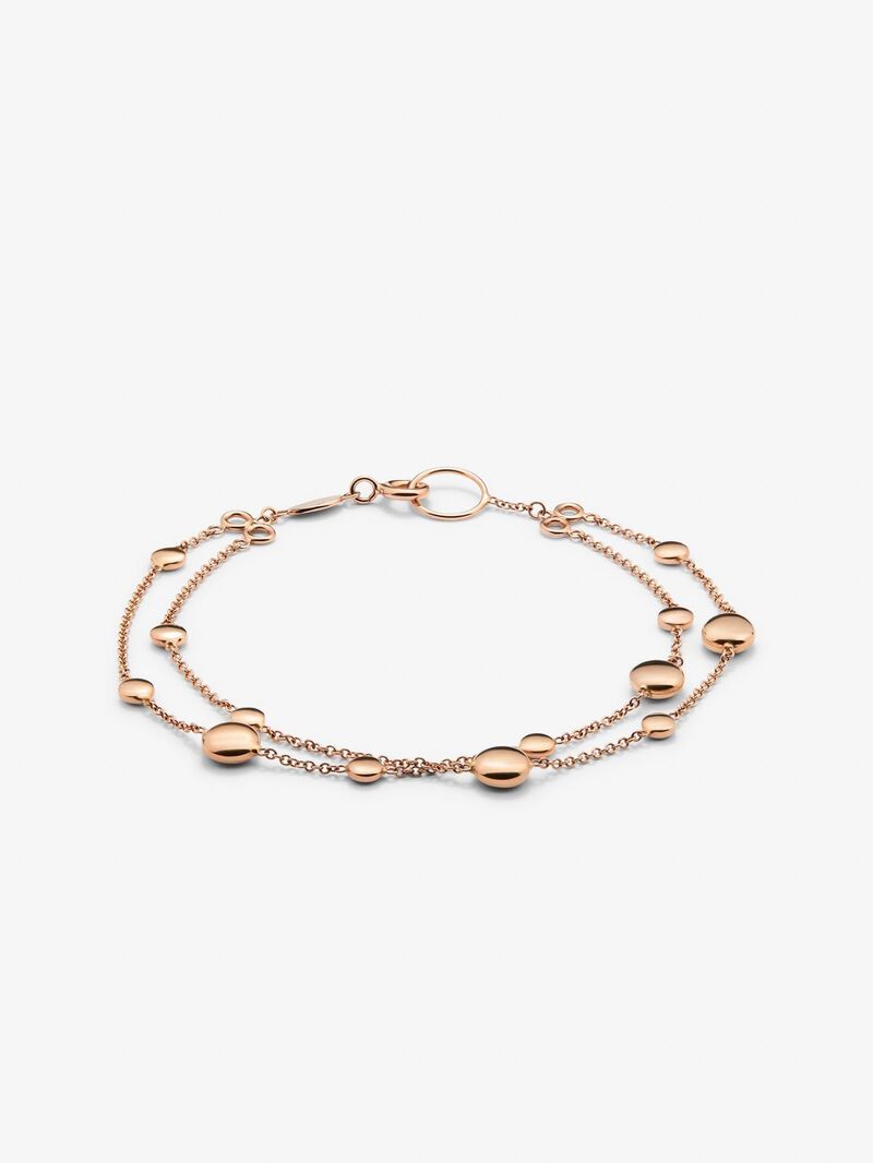 18K rose gold double bracelet image number 0