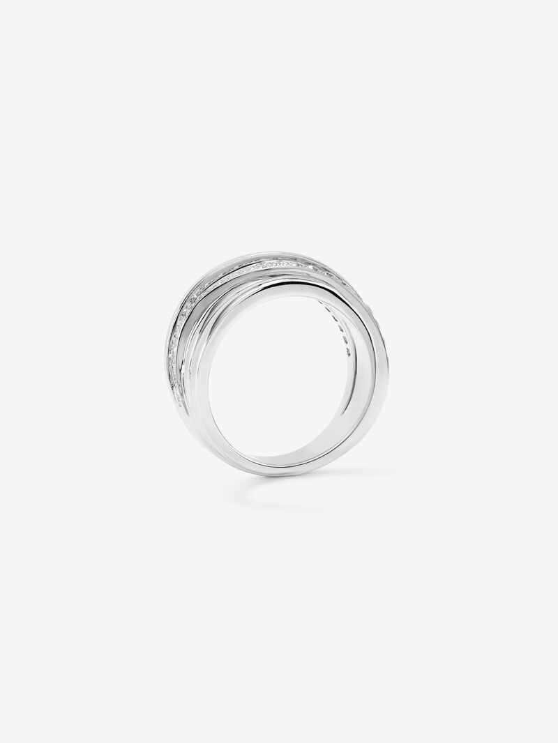 18K white gold multi-arm ring with 30 brilliant-cut diamonds with a total of 0.45 cts image number 4