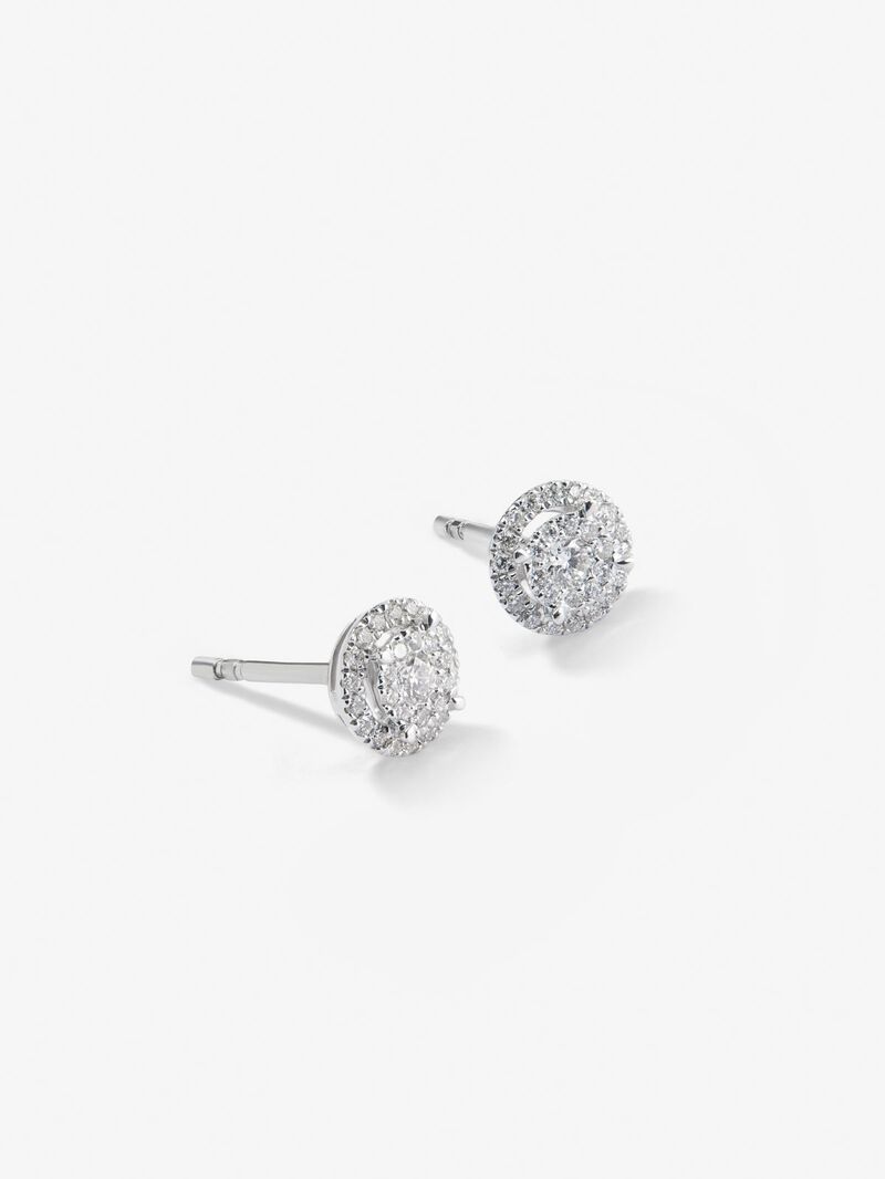 18kt white gold earrings with diamonds image number 2