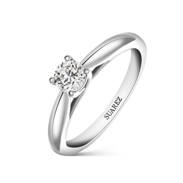Anillo de Compromiso de Oro blanco con diamante, SL16007-00D040/EVS1