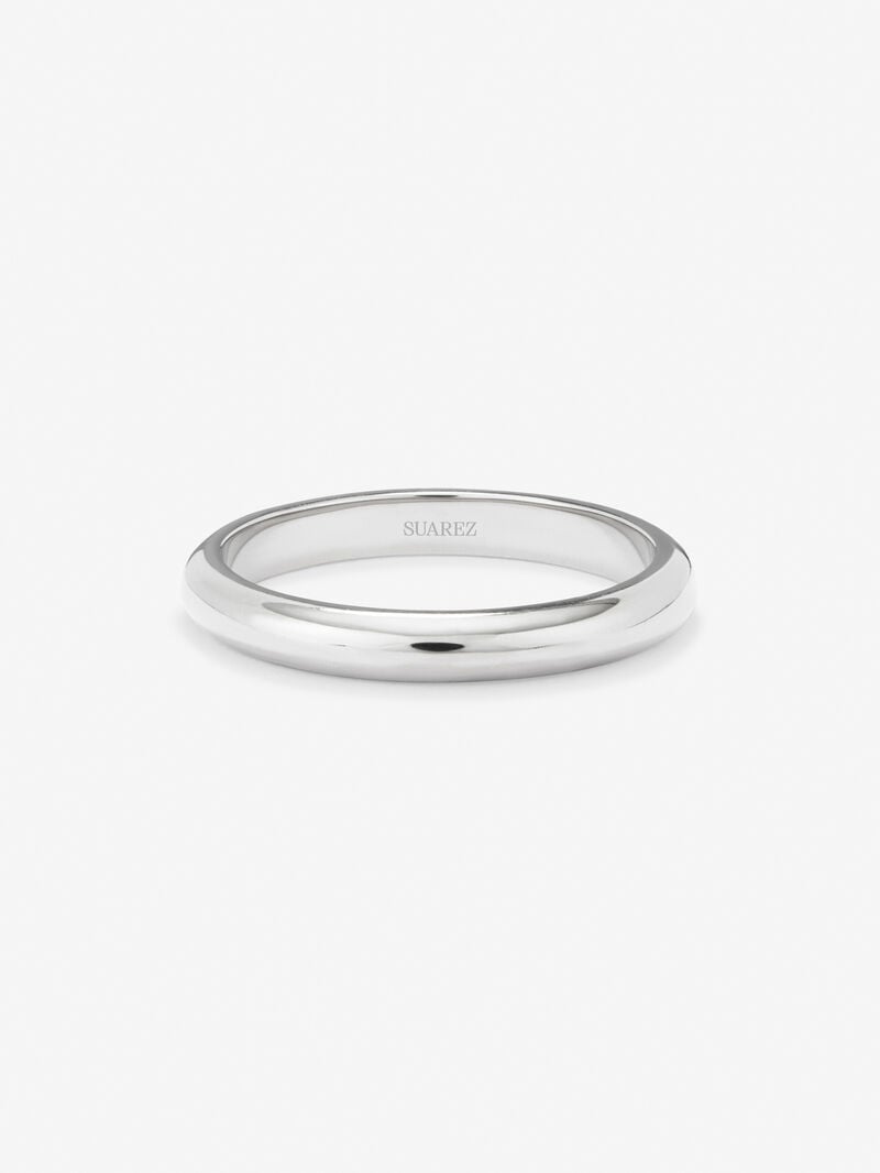 18K White Gold Wedding Band of 2.60mm image number 2