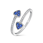 Romeo y Julieta ring 0,18 carats blue sapphires, SO21009-OBDZA_V