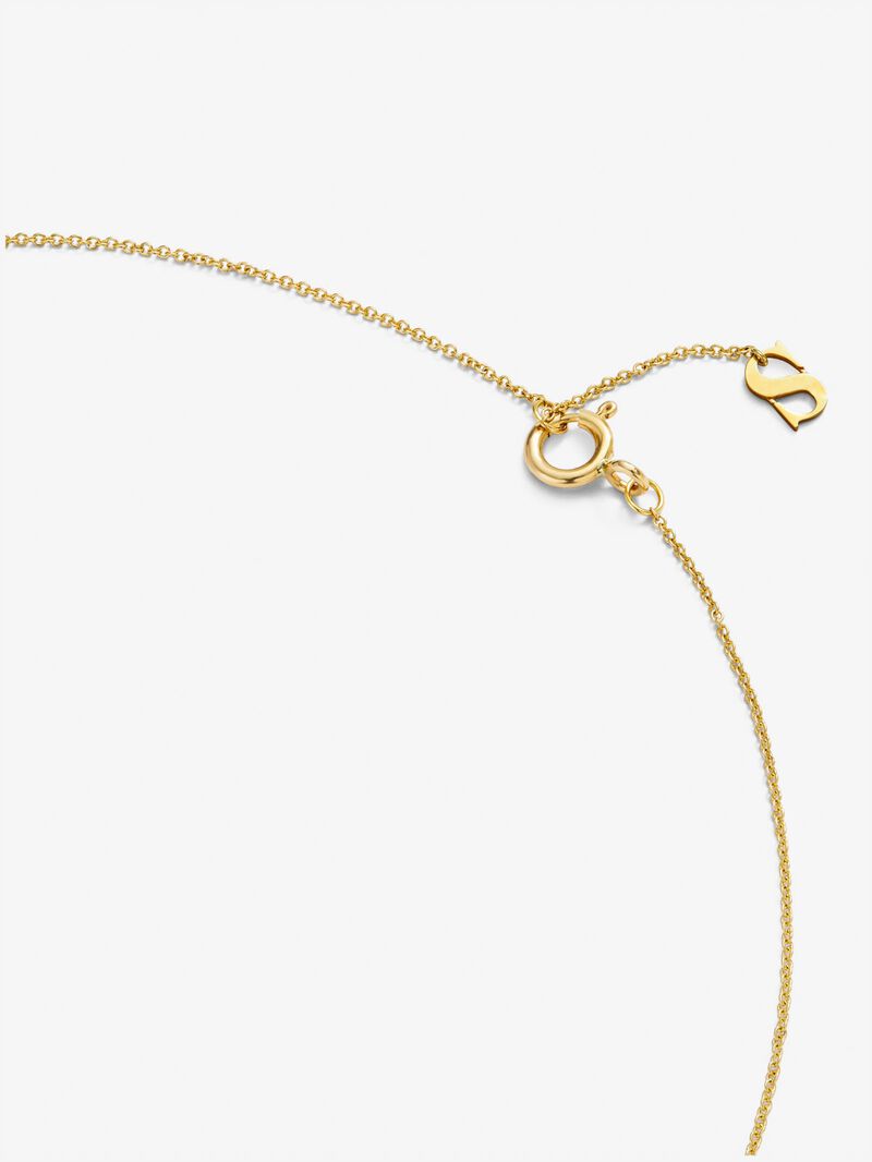 18K yellow gold solitaire pendant with 0.15 ct brilliant cut diamond image number 4