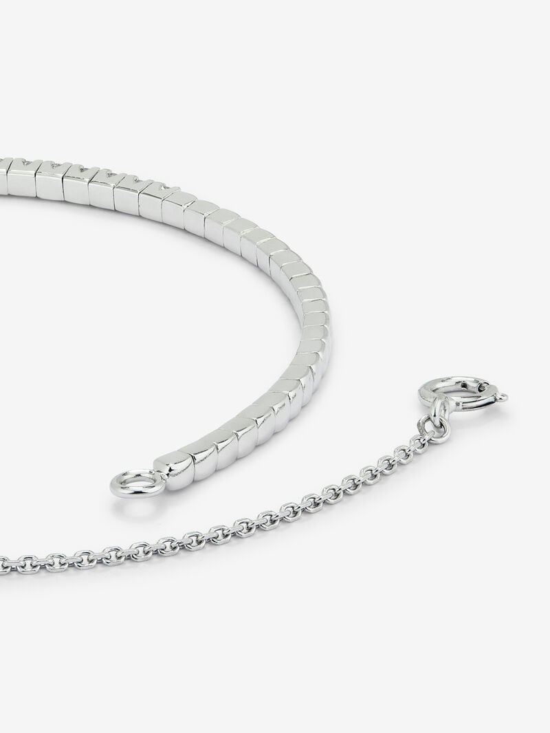 Rigid 18K white gold bracelet with 42 brilliant-cut diamonds with a total of 0.71 cts image number 3