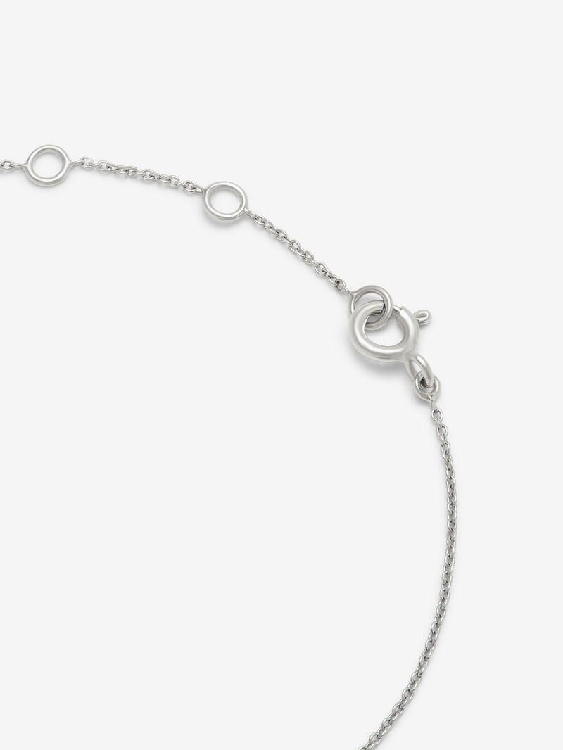 18K white gold bracelet with cross and brilliant-cut diamonds with a total of 0.04 cts image number 2