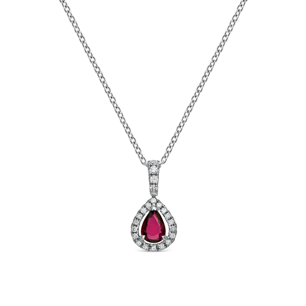 Big Three pendant with 0,43 carats red ruby, PT7030-R/A029_V