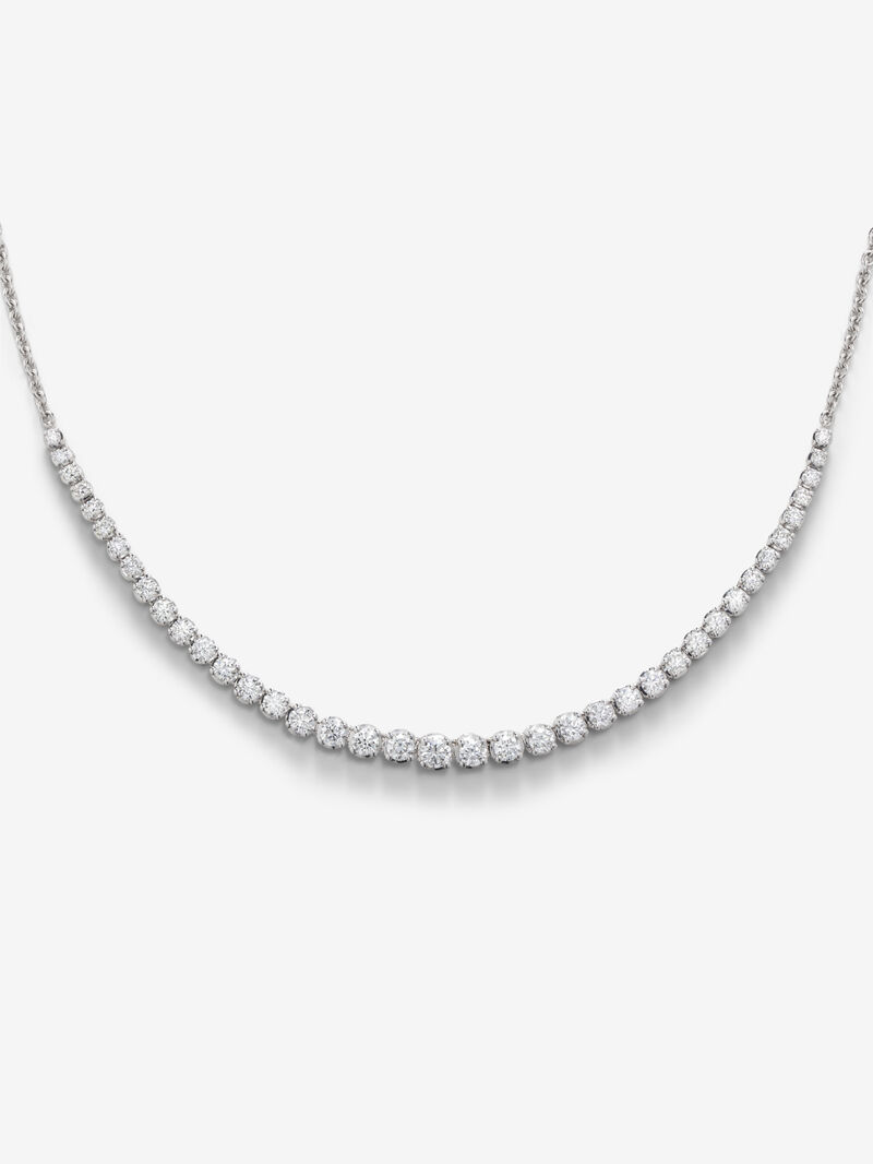 18k white gold necklace with 1.93cts diamonds image number 2