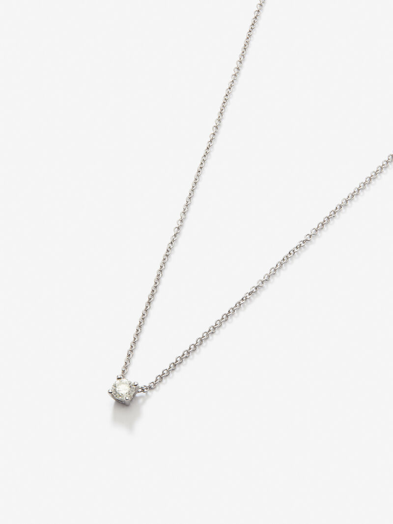 18K white gold pendant with 0.2 ct brilliant cut diamond image number 2
