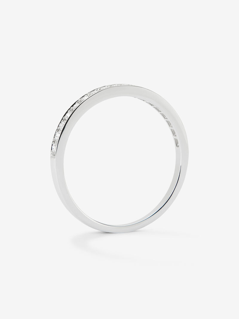 Half ring in 18K white gold with 18 brilliant-cut diamonds with a total of 0.18 cts image number 4
