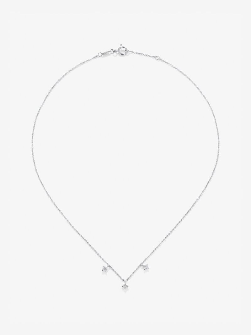 18K white gold pendant with 0.33 ct brilliant cut diamonds image number 0
