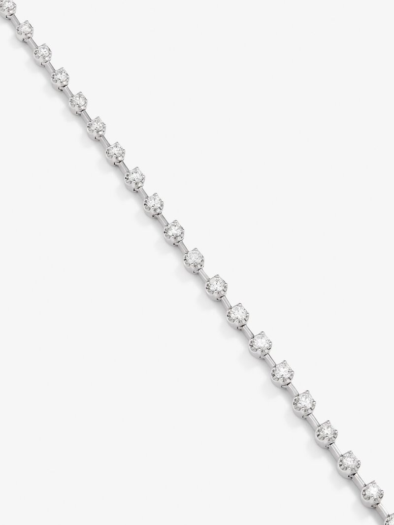 18K white gold necklace with white diamonds in 2.03 cts image number 2