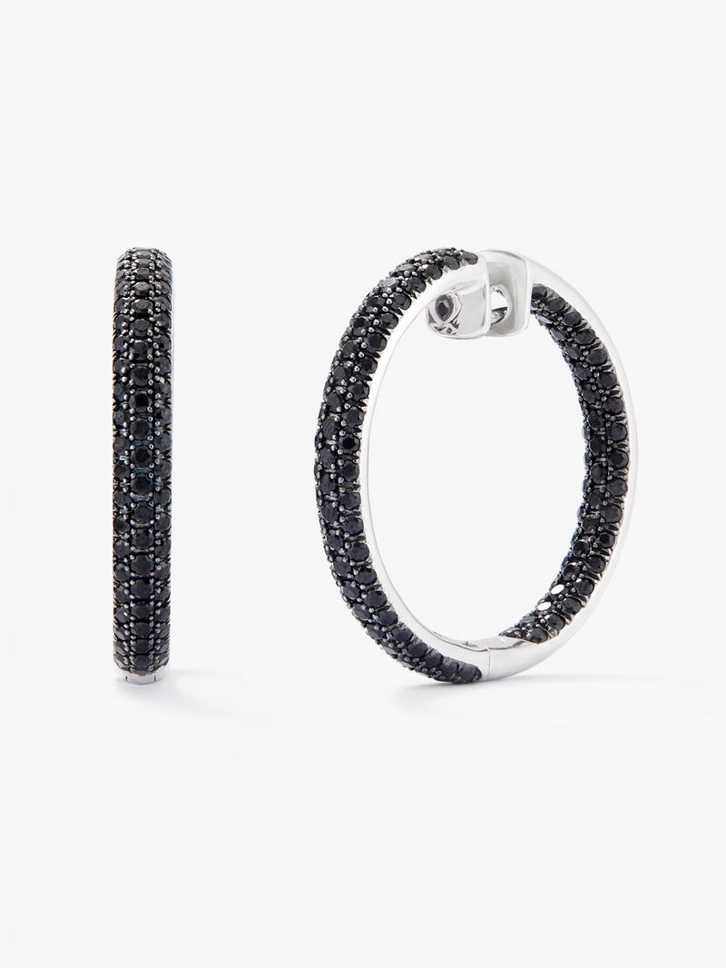 925 silver earrings with black spinels image number 0