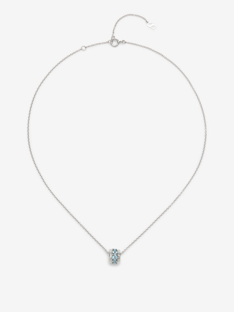 925 silver pendant with brilliant-cut Swiss blue topaz pave image number 0