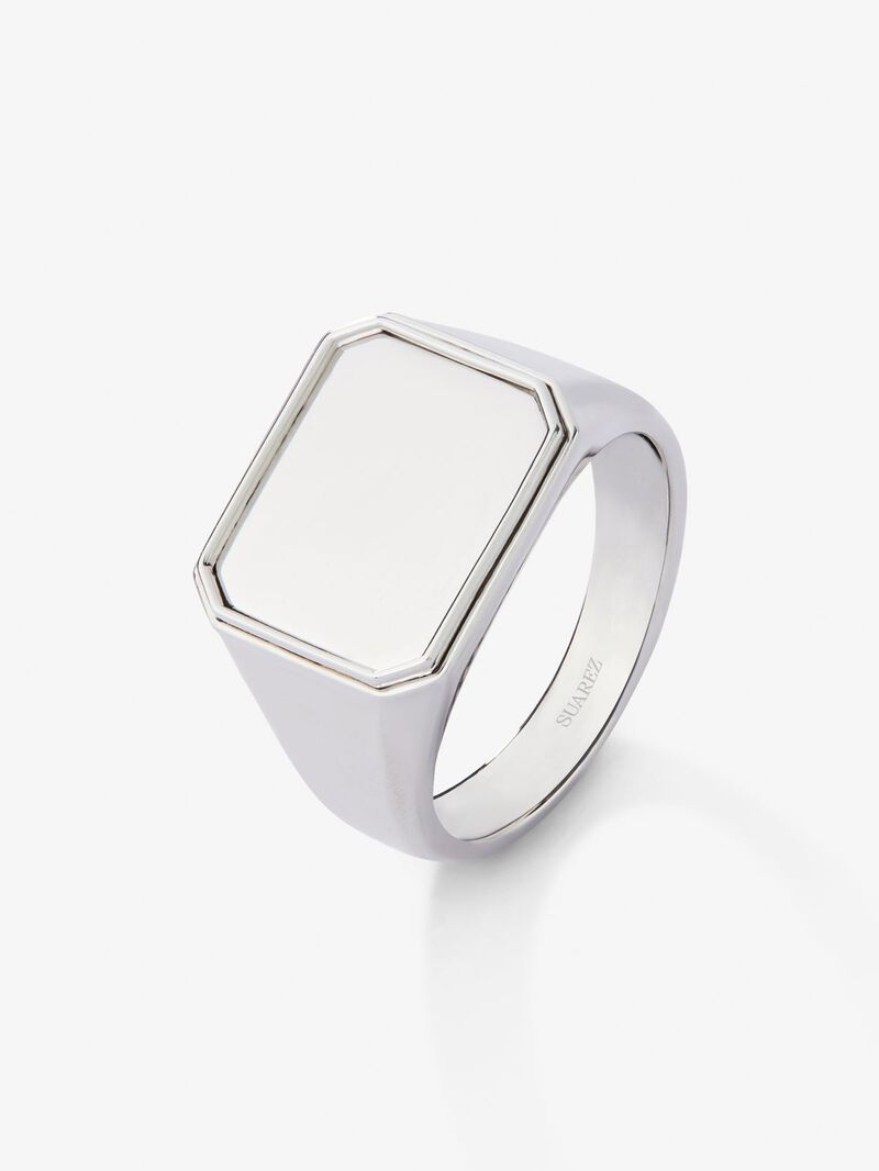 925 silver seal ring image number 0