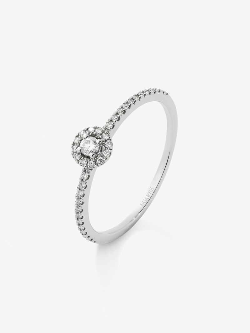 18K white gold ring with 39 brilliant-cut diamonds with a total of 0.16 cts image number 0