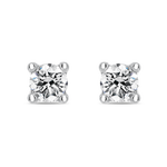 Pendientes solitario de oro blanco de 18kt con diamante de 0,15 quilates, PE12116-00D015_V