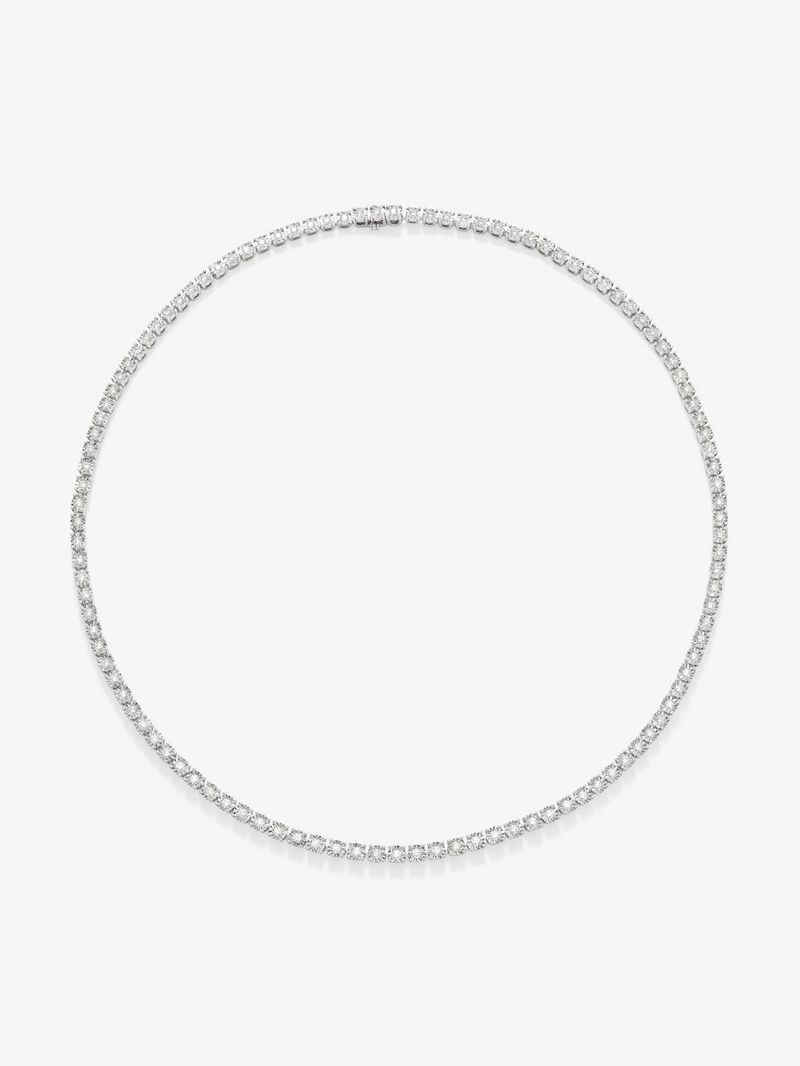 Gargantilla Riviere Collar of 18k White Gold with Diamonds image number 0