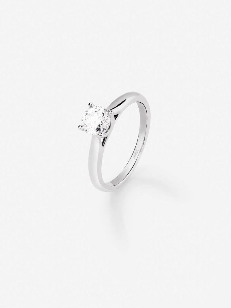 White gold engagement ring with diamond image number 0