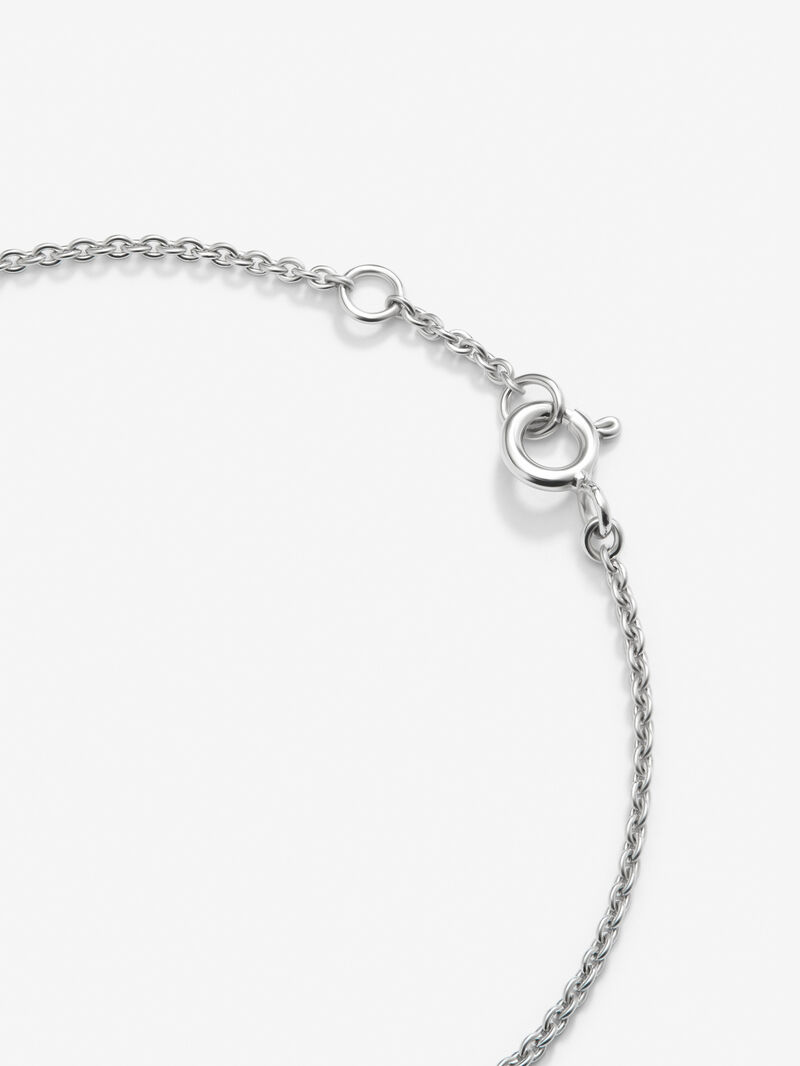 18K white gold bracelet with 0.1 ct brilliant-cut emerald and 0.05 ct brilliant-cut diamonds image number 5