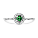 Big Three ring 0,15 carats gree emerald, SO16100-00E3,5MM_V