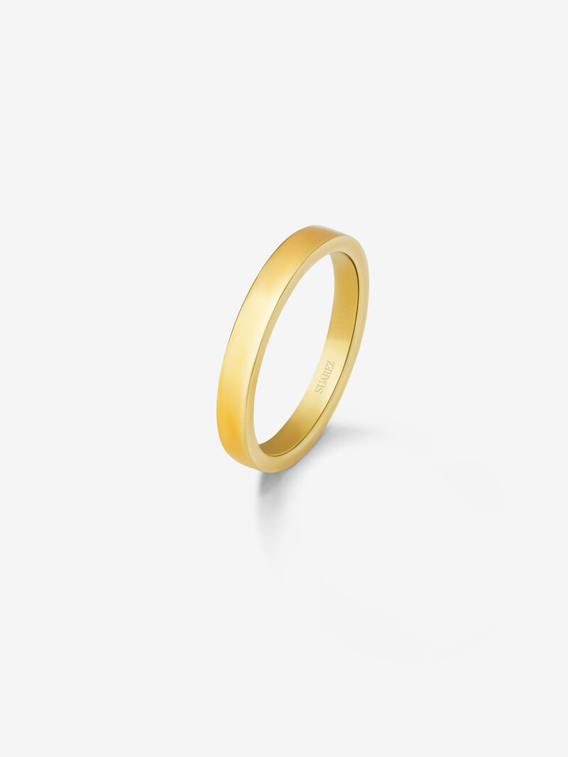 18K 1.85mm yellow flat compromise ring image number 0