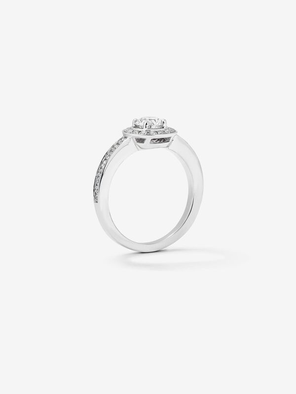 Anillo de Compromiso de Oro blanco con diamante, SL12001-00D040/DVVS2_V