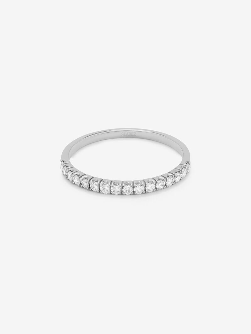 Half ring in 18K white gold with 16 brilliant-cut diamonds with a total of 0.24 cts image number 2