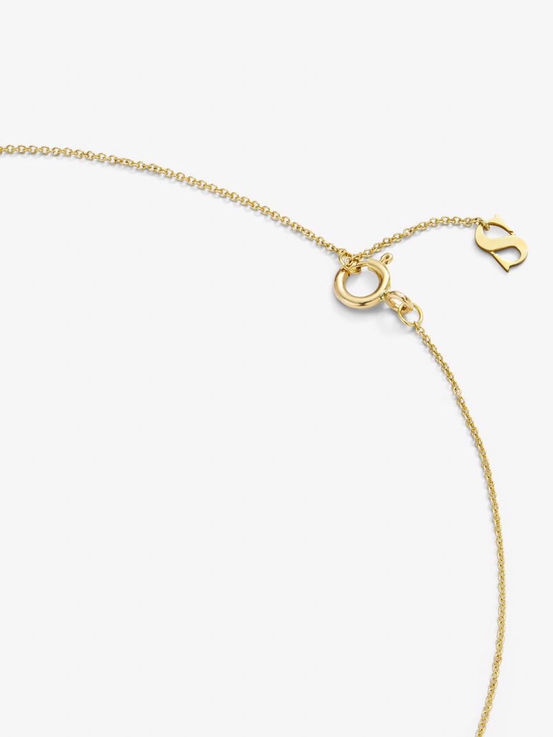 18K yellow gold solitaire pendant with 0.15 ct brilliant cut diamond image number 4
