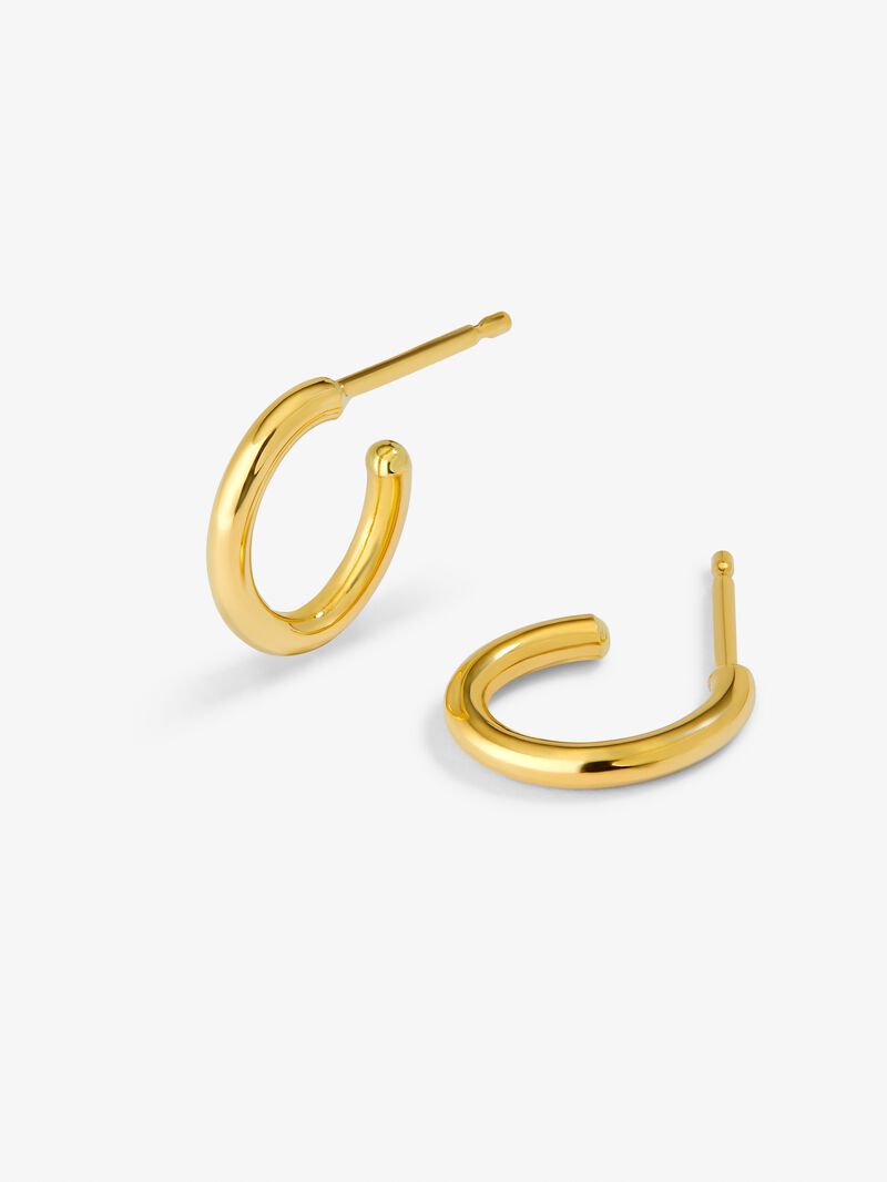 18K Yellow Gold Hoop Earrings image number 2