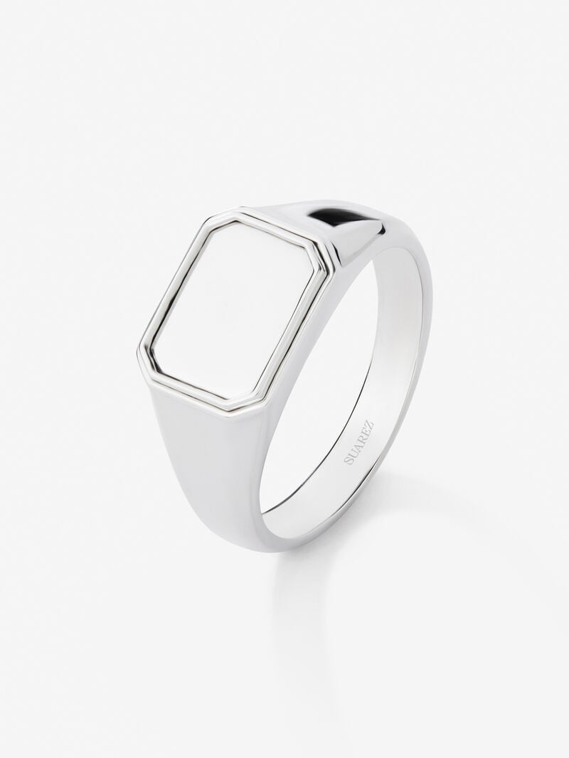 925 silver medium signet ring image number 0