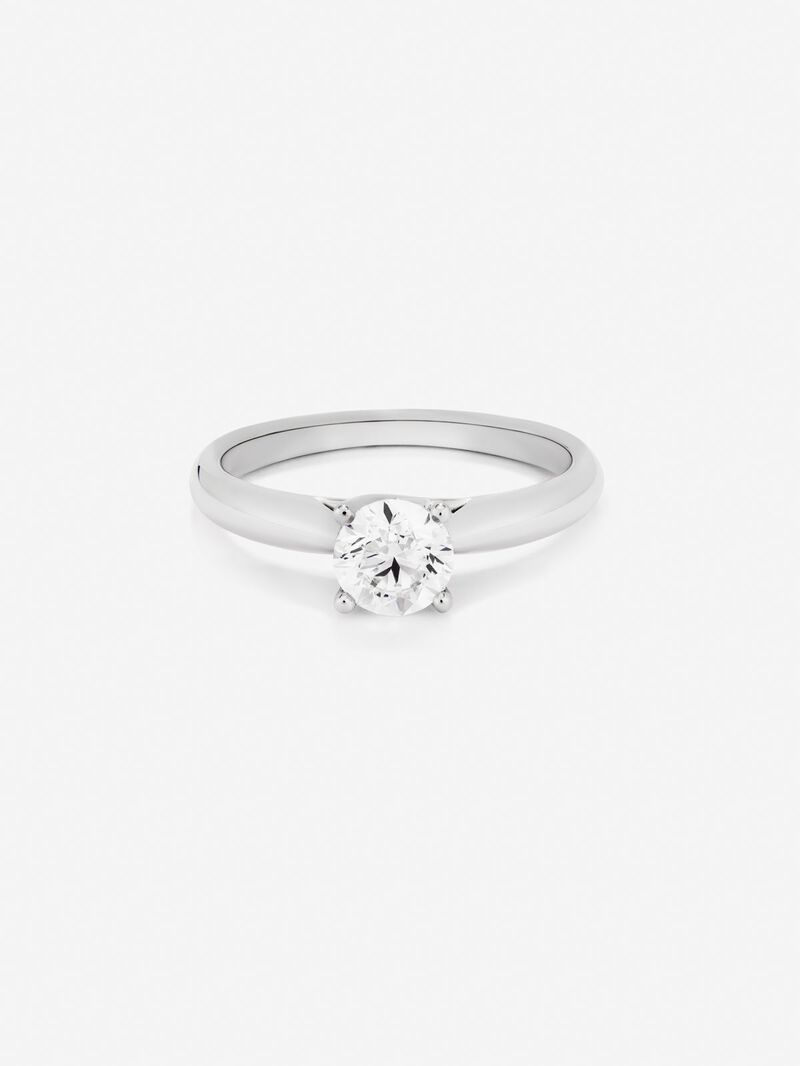 White gold engagement ring with diamond image number 2