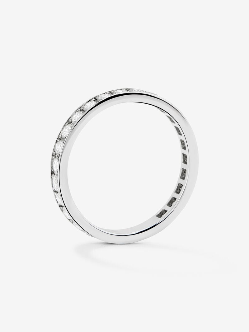 18K White Gold Commitment Alliance ring with diamonds image number 4