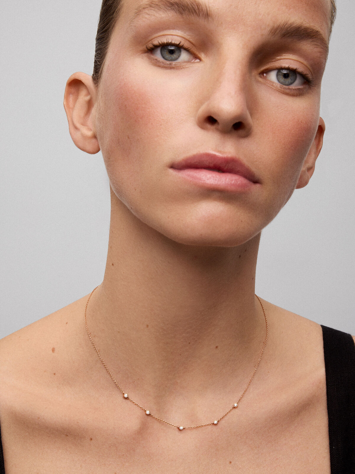 Rose gold diamante choker necklace new arrivals