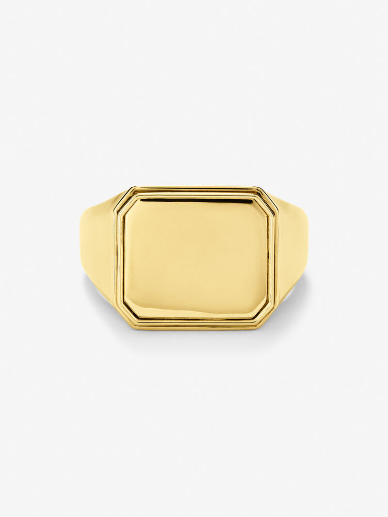 18K Yellow Gold Large Signet Ring image number 2