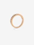 Media alianza de compromiso de oro rosa de 18kt con diamantes de 0,24cts, AL21014-ORD0015_V