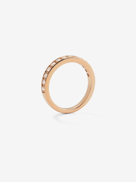 Media alianza de compromiso de oro rosa de 18kt con diamantes de 0,24cts, AL21014-ORD0015_V